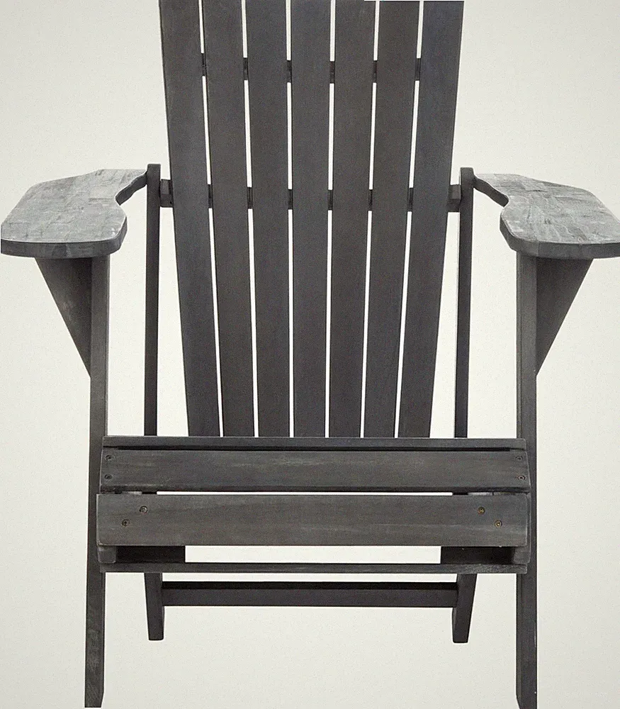 PAT6760A Outdoor Collection Merlin Natural Retractable Foot Rest Adirondack Chai