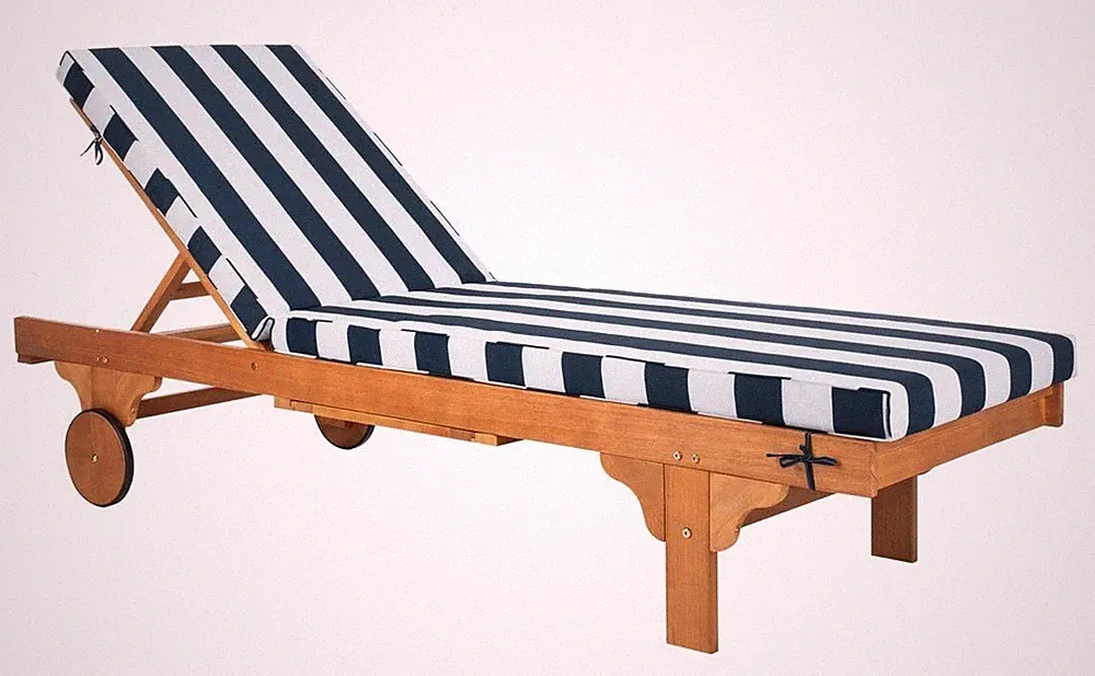 SAFAVIEH Outdoor Collection Newport Natural/ Navy & White Stripe Cushion